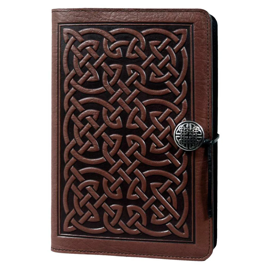 Leather Refillable Journal Notebook, Bold Celtic