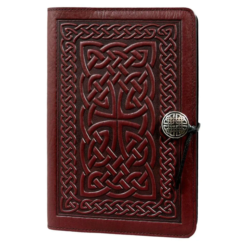 Leather Refillable Journal Notebook, Celtic Braid