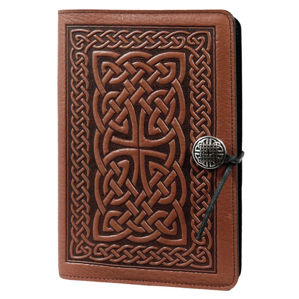 Leather Refillable Journal Notebook, Celtic Braid