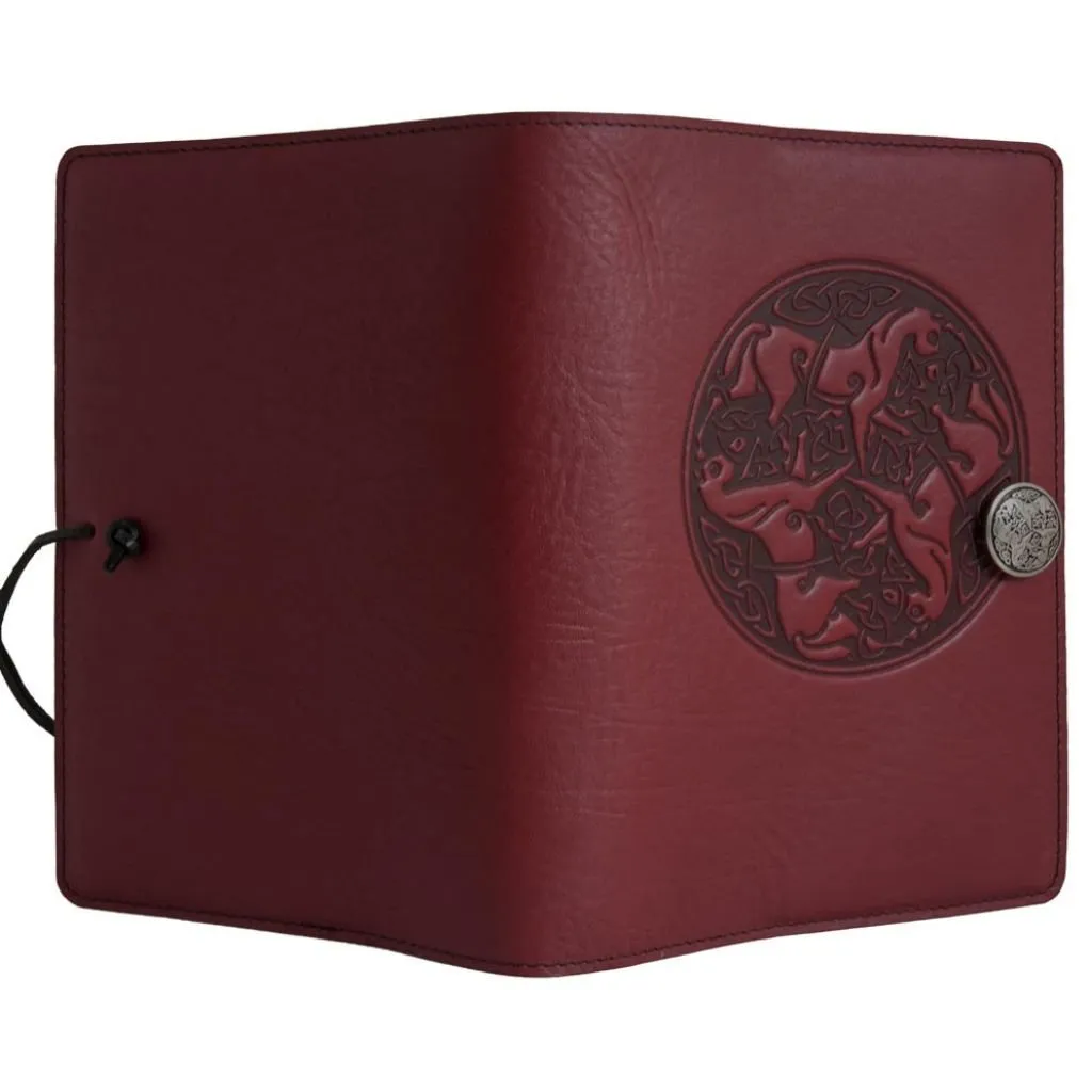 Leather Refillable Journal Notebook, Celtic Horse