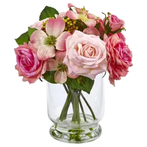 Lifelike Rose and Berry Arrangement - Elegance For Any Space