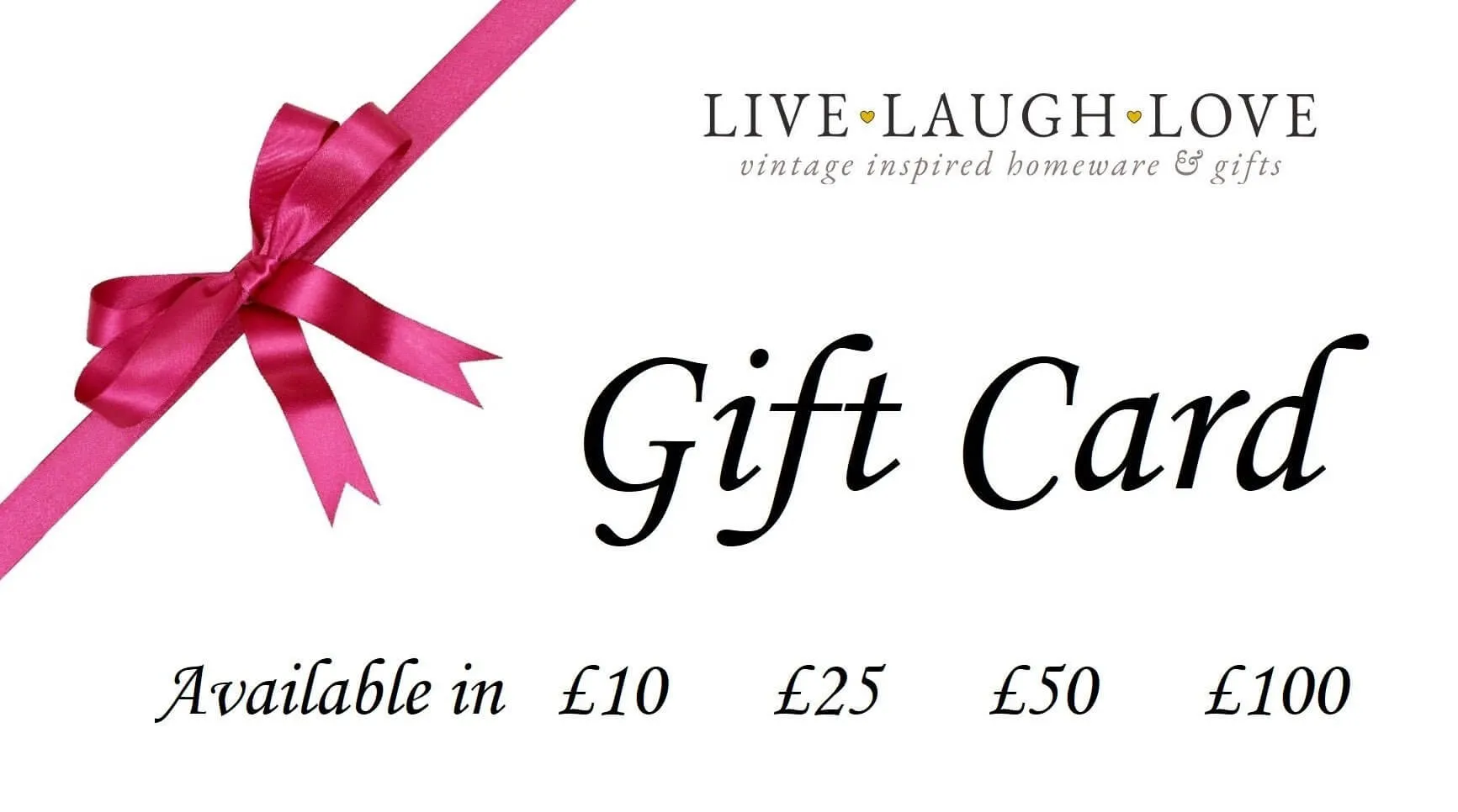 Live Laugh Love Gift Card