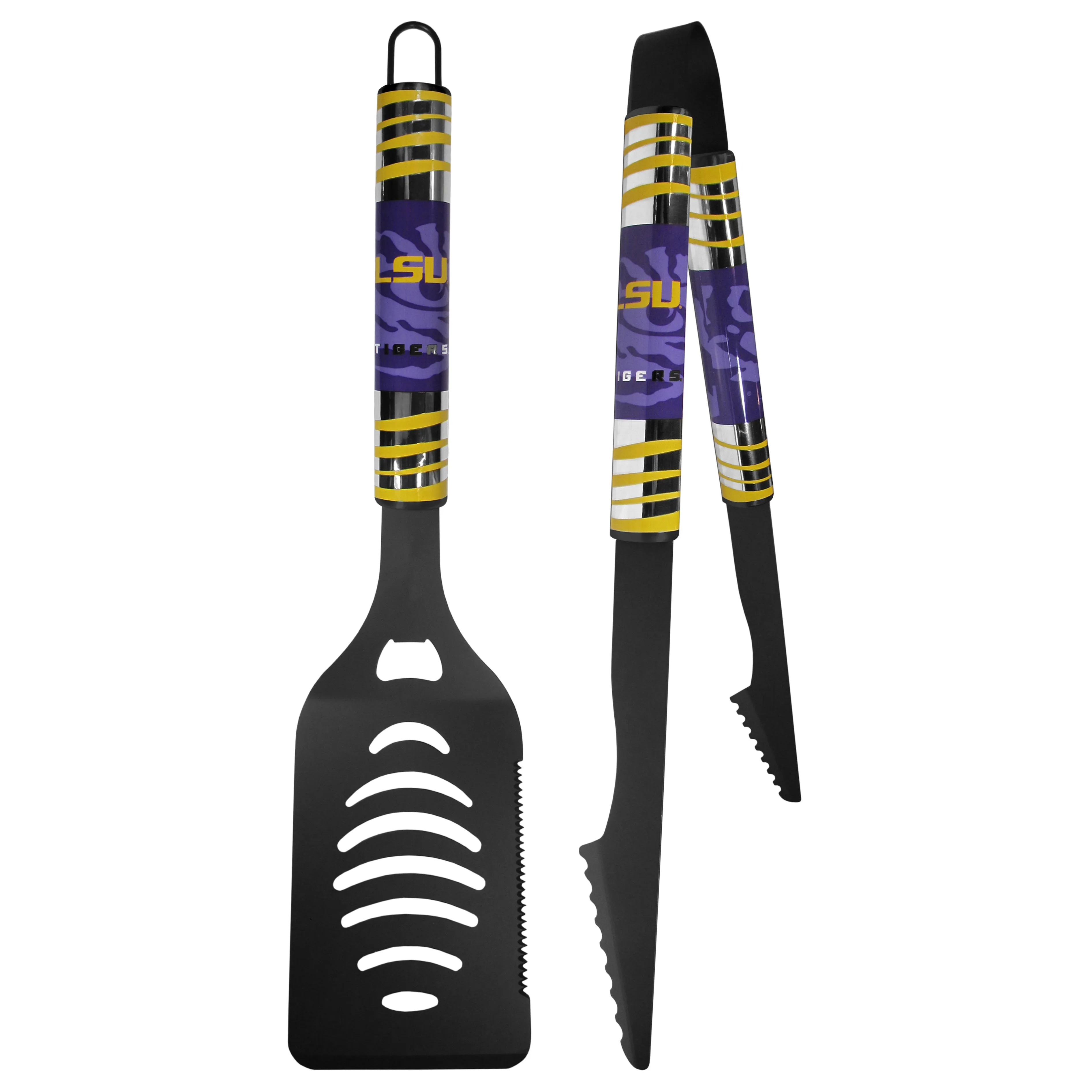 LSU Tigers 2 pc Black Tailgate BBQ Set