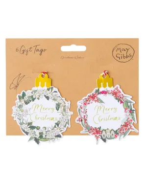 May Gibbs Christmas Paper Gift Tags - Wreath