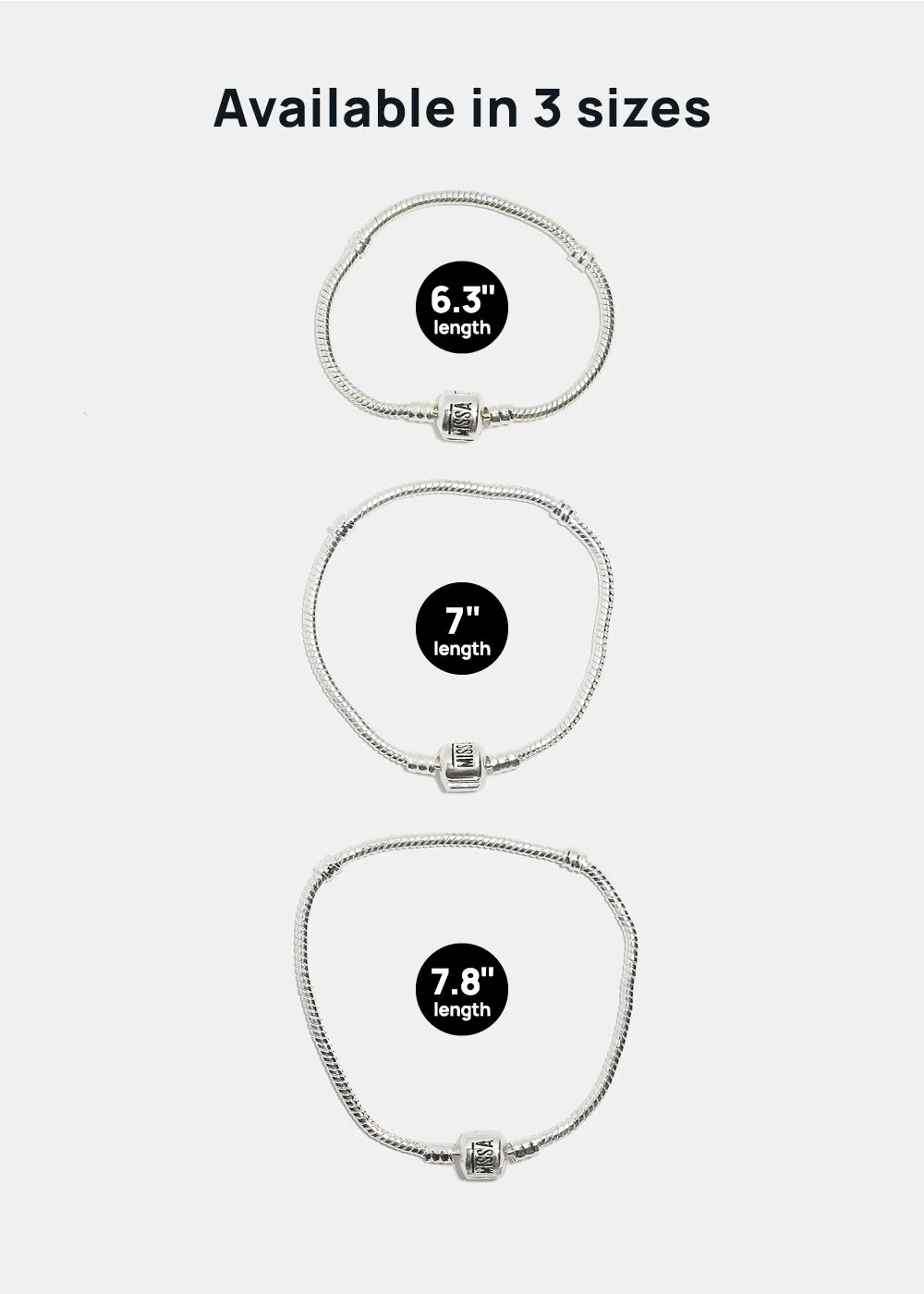 Miss A Bead Charm Bracelet - Miss A Logo