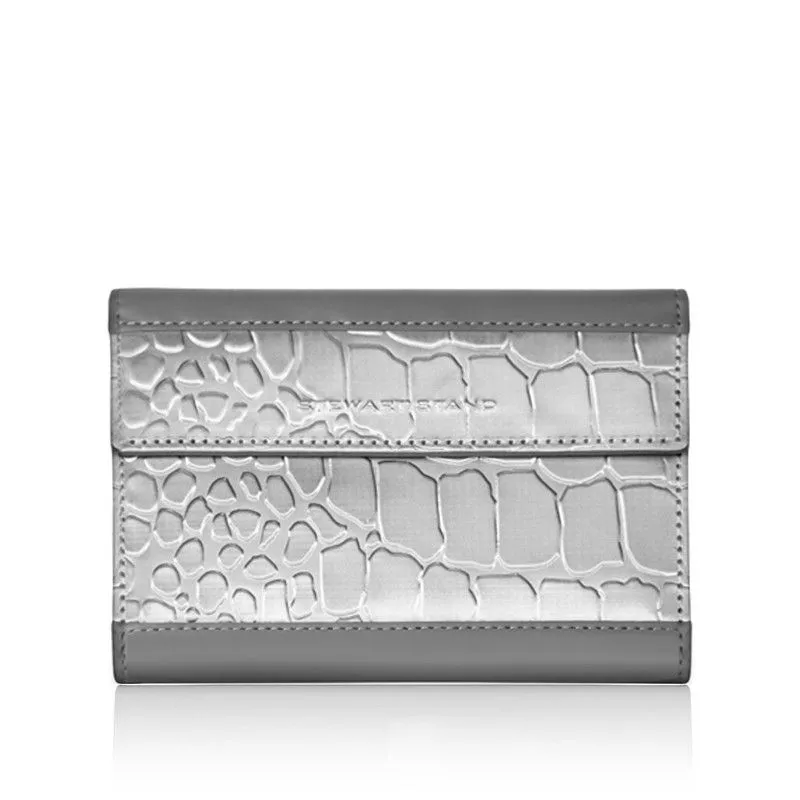 Passport Cover Alligator Grey