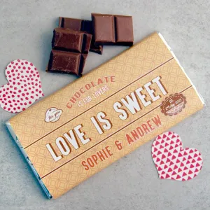 Personalised Chocolate Bar Love Is Sweet