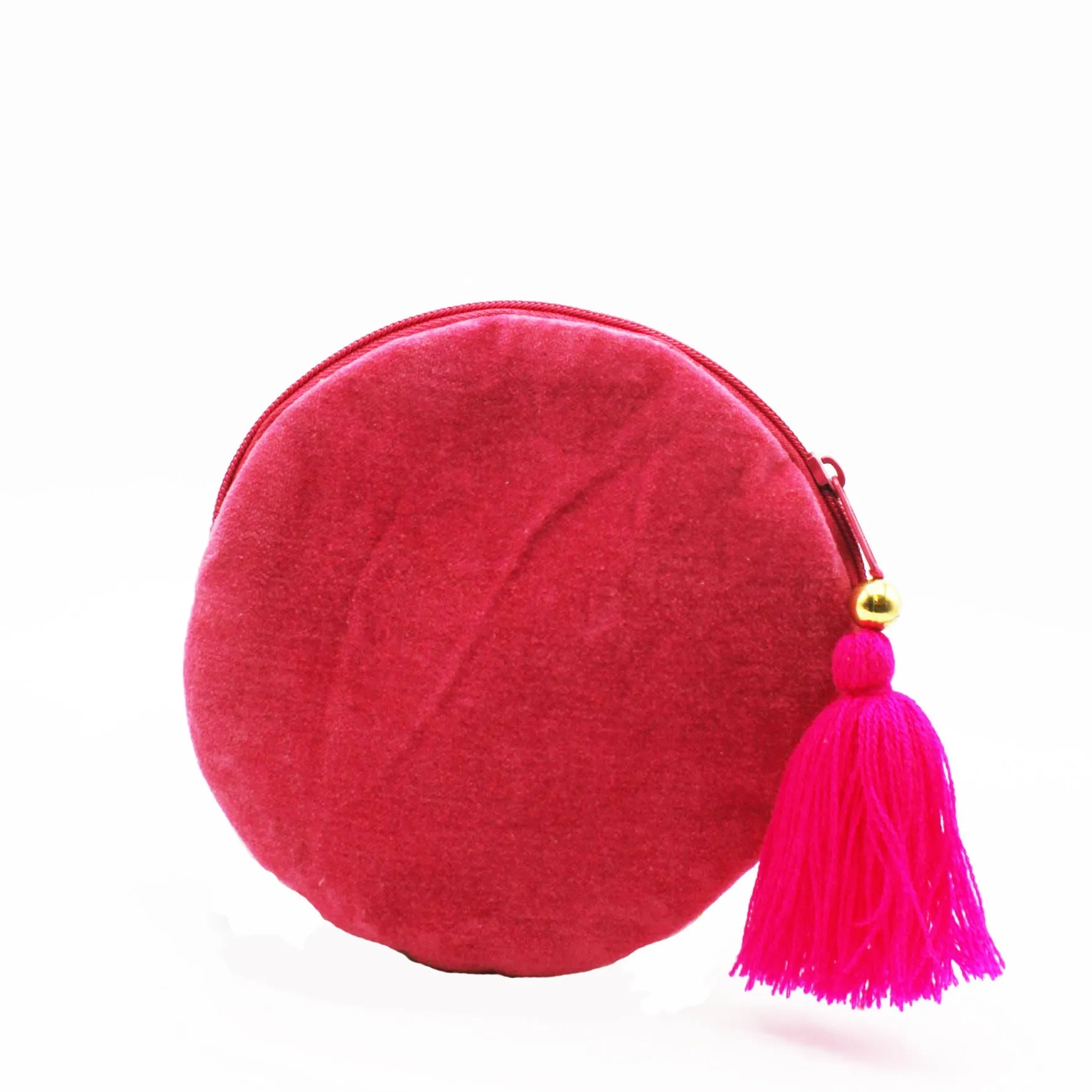 Posy Orange Round Purse