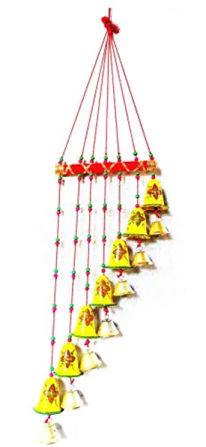 PPH Handcrafted Hand Painted Design Pipe Wind Chime Home Decor Pieces for Office,Temple,Hanging Decorat ive Wall/Door/Window