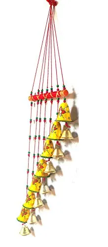 PPH Handcrafted Hand Painted Design Pipe Wind Chime Home Decor Pieces for Office,Temple,Hanging Decorat ive Wall/Door/Window