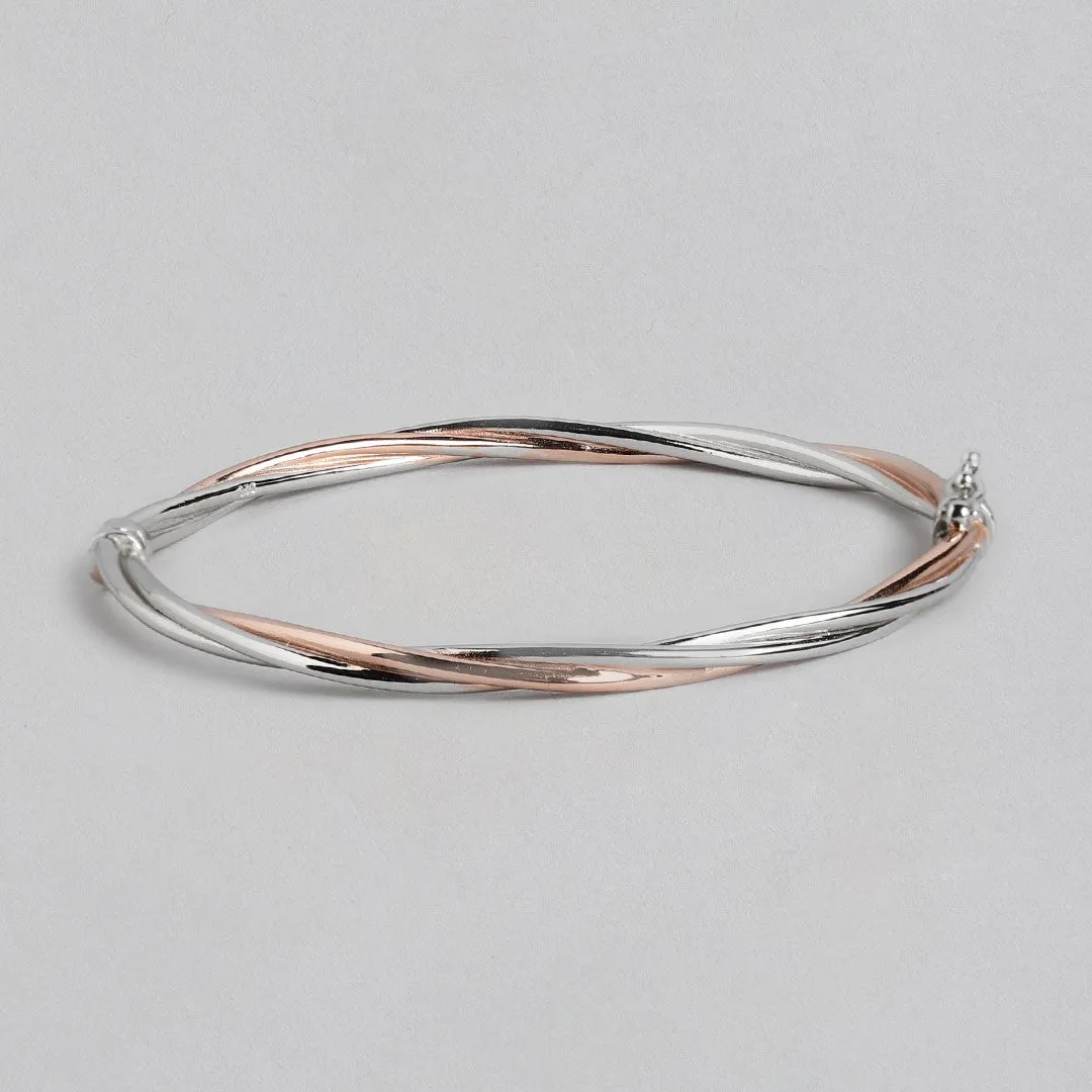 Radiant Duo 925 Sterling Silver Dual Tone-Plated Bracelet