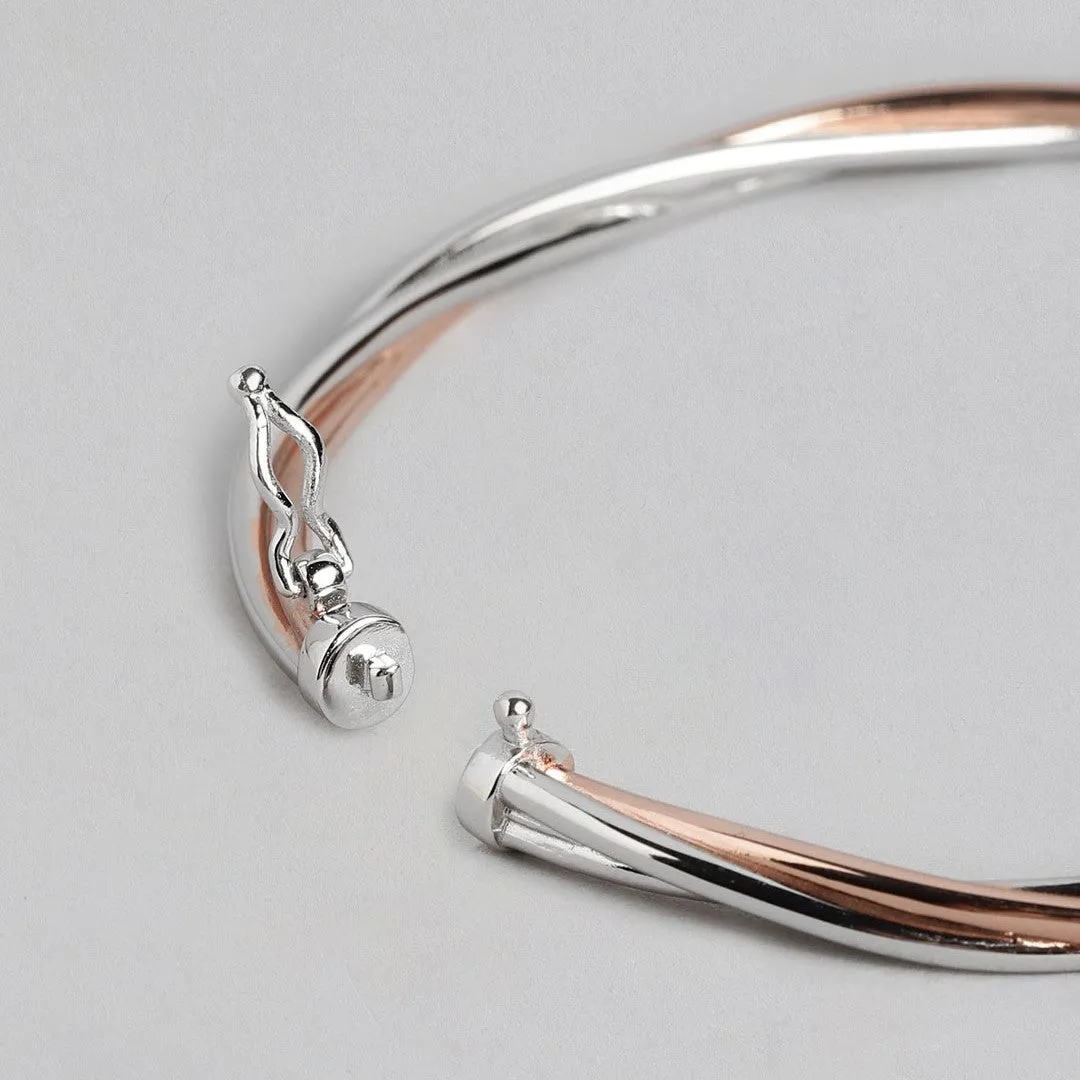 Radiant Duo 925 Sterling Silver Dual Tone-Plated Bracelet