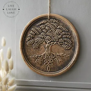 Round Terracotta Tree Of Life Wall Hanger