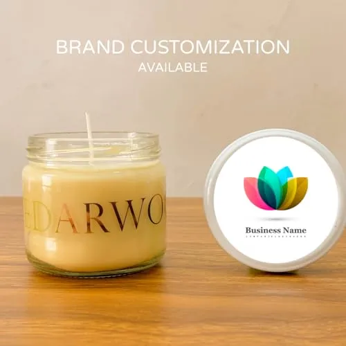 Samaaraa Customizable Glass Jar Candle Scented Standard 300 - Cedarwood