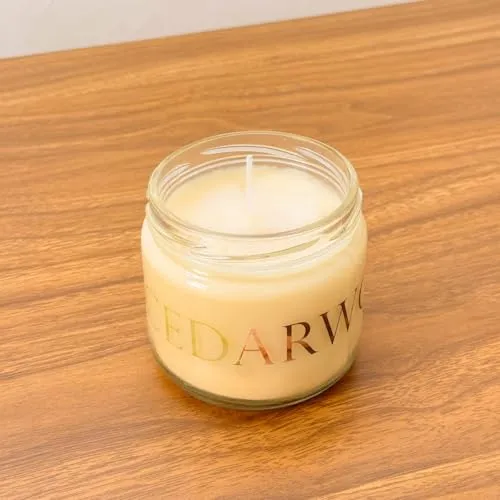 Samaaraa Customizable Glass Jar Candle Scented Standard 300 - Cedarwood