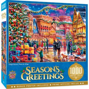 Season's Greetings - Village Square 1000 Piece Puzzle