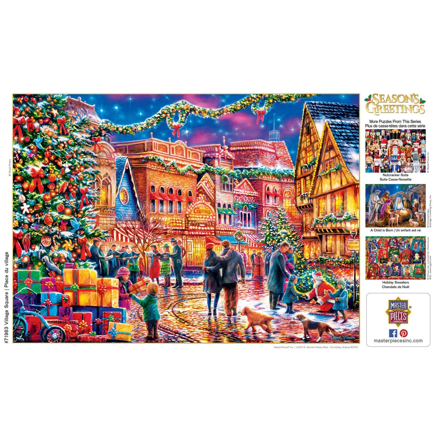 Season's Greetings - Village Square 1000 Piece Puzzle