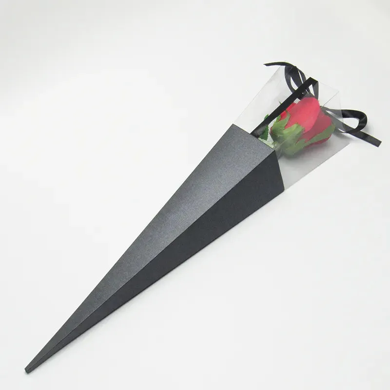 Single Stem Soap Rose in Acetate Tube- 40cm