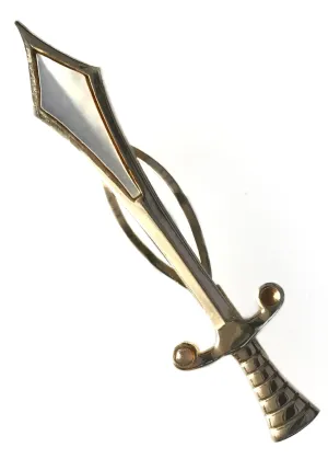 Stratton Pearlescent Goldtone Sabre Sword Tie Pin