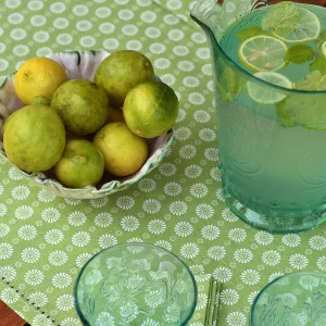 Table Runner - Geo Lime