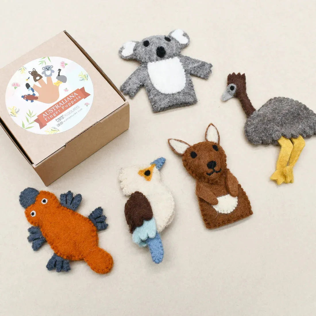 TARA TREASURES AUSTRALIAN ANIMALS (A )-FINGER PUPPET SET