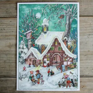 Traditional Advent Calendar - Snowy Village