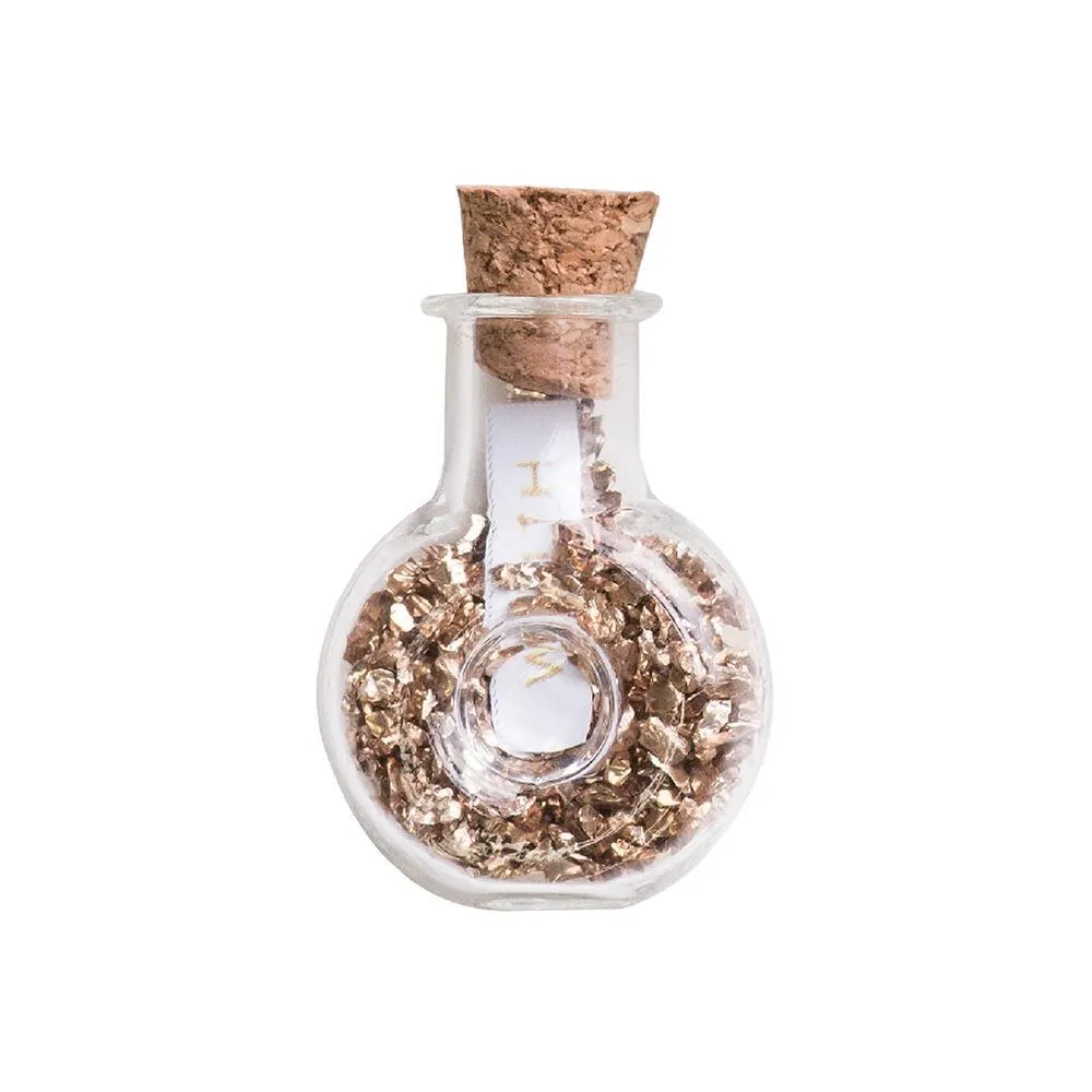 Trinket Bottle Wealth Round Gold