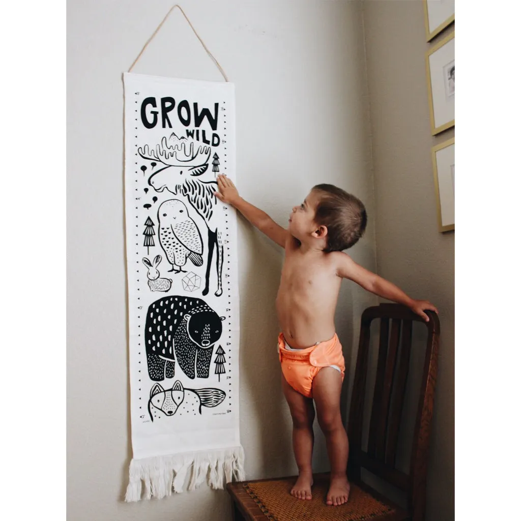 Wee Gallery Organic Canvas Growth Chart - Safari