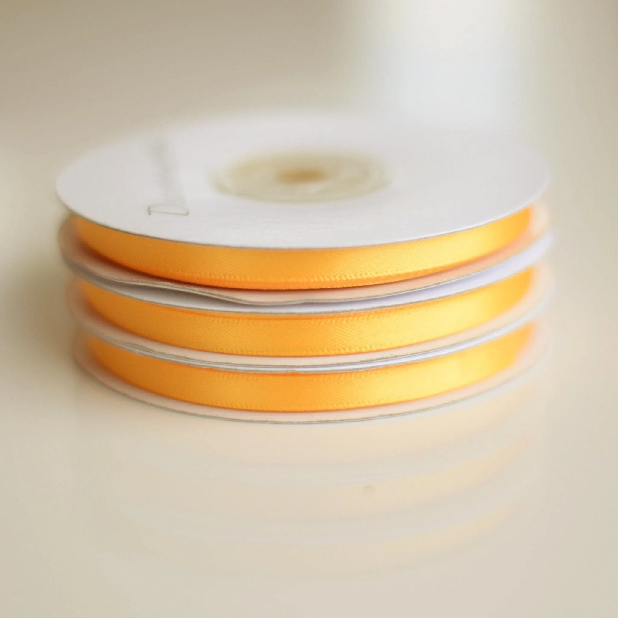 Yellow double sided satin ribbon 6mm / 10mm 25 meters full roll high quality Lemon Gift wrap, crafts, decorations, sewing Active Restock requests: 0