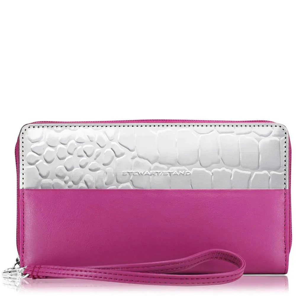 Zipper Travel Wallet Berry